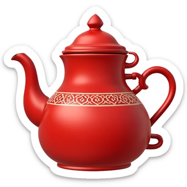 moroccan style teapot red sticker