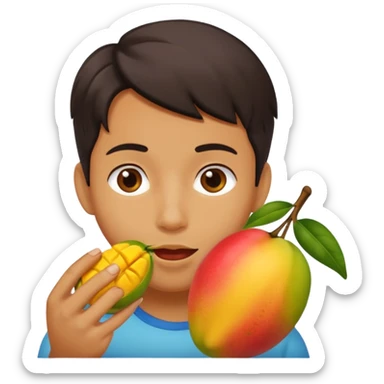 make a 67 mason eating mango name river sticker