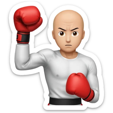 Saitama red hand punch with a boxing glove sticker