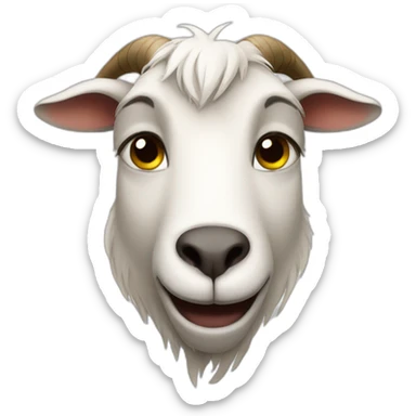 Crying goat sticker