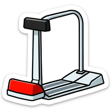 foot pressing brake pedal in car sticker