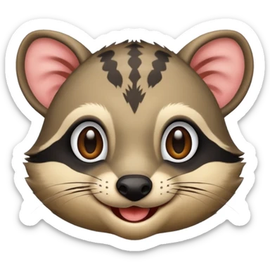 civet show yummy face sticker