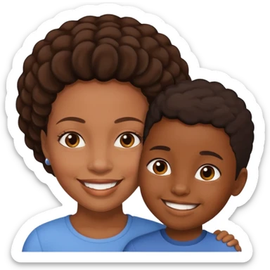 no a black mother and a black child sticker