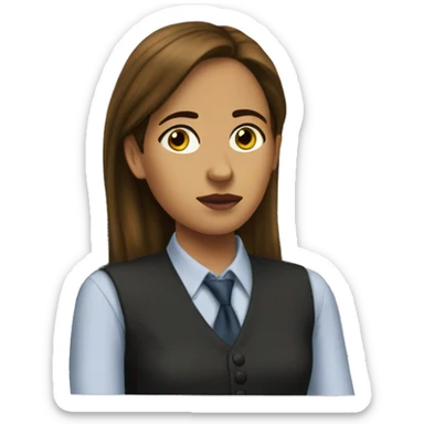 Girl watching “The Office” sticker