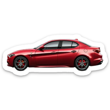 alfa romeo giulia rossa sticker