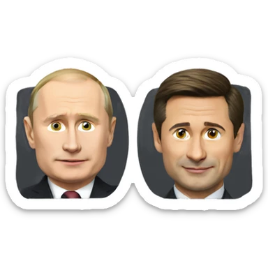 Putin and zelenskiy sticker