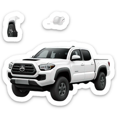 white 2nd gen tacoma sticker