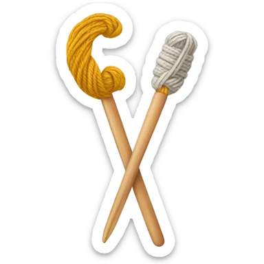  cartoon crochet hook and yarn sticker