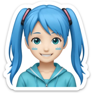 Hatsune Miku as a emoji sticker