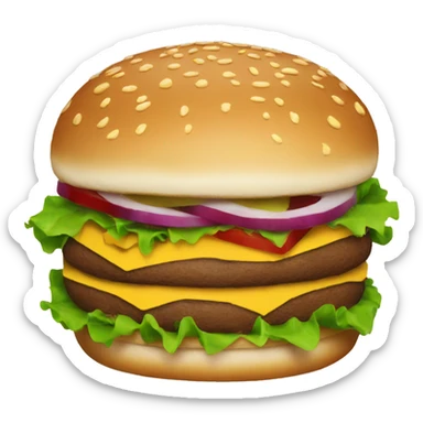 a burger  sticker