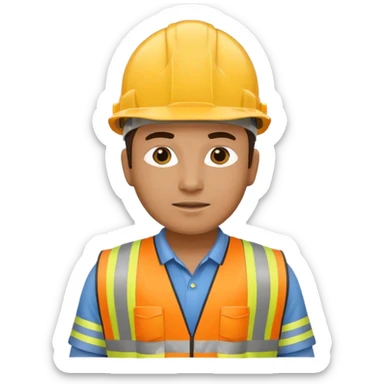 construction worker sticker