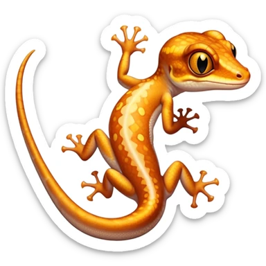 Cinematic Noble Gecko Portrait Emoji, Poised and sleek, with a compact, agile body adorned with textured, mottled scales and luminous, alert eyes accentuated by delicate toe pads and subtle patterning, Simplified yet sharp and sophisticated features, highly detailed, glowing with a soft, ambient jungle glow, high shine, intelligent and vigilant, stylized with an air of exotic elegance, focused and precise, soft glowing outline, capturing the essence of a watchful reptilian guardian that seems ready to scamper out of the screen with effortless agility! sticker