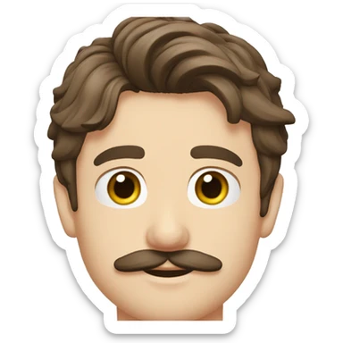 charles leclerc avec moustache sticker