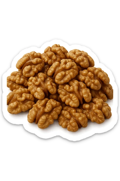 montagna di noci sbucciate, iperrealistici 4k sticker