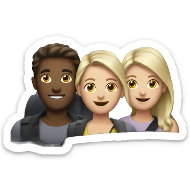 4 people in one car sticker