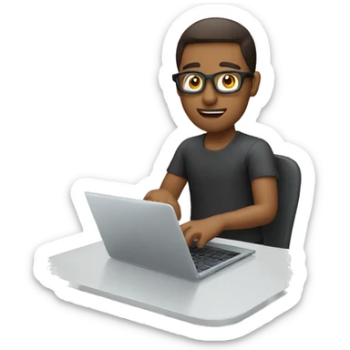 Video editor work on laptop sticker