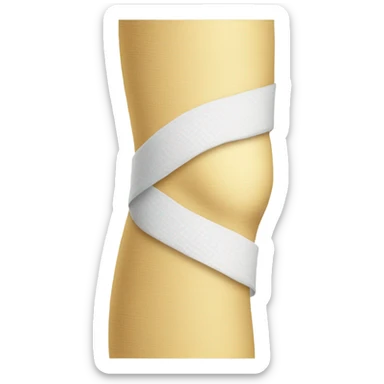 Woman Knee which is wrapped in bandages  sticker