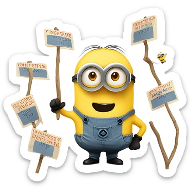 Minions with messages sticker