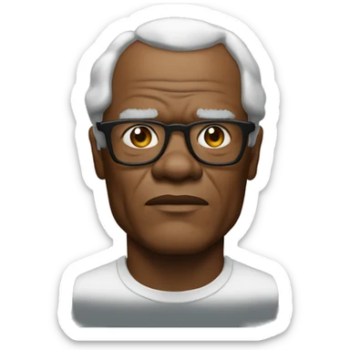 samuel l jackson serious wearing shirt sticker