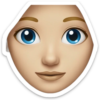 blonde hair blue eyed girl sticker