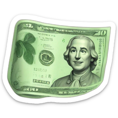 a feedback with a banknote sticker