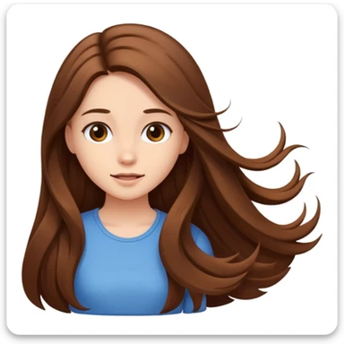 Girl flipping hair sticker