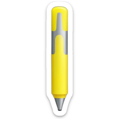 yellow highlighter pen tip sticker