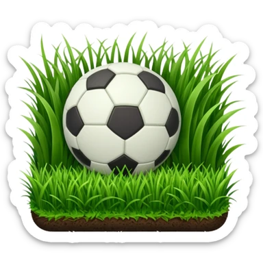 piece of short grass of a soccer field sticker