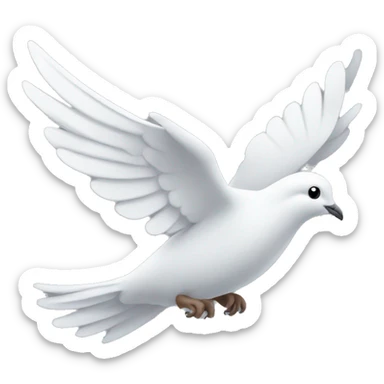 Dove flying facing right sticker