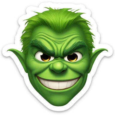 Batman as the Grinch who stole Christmas  sticker