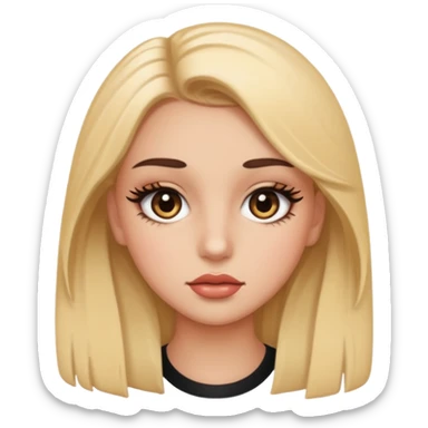 🤏🏻🤏🏻klakity girl with big mascara sticker