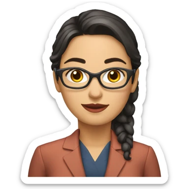 secretaria joven morena sticker