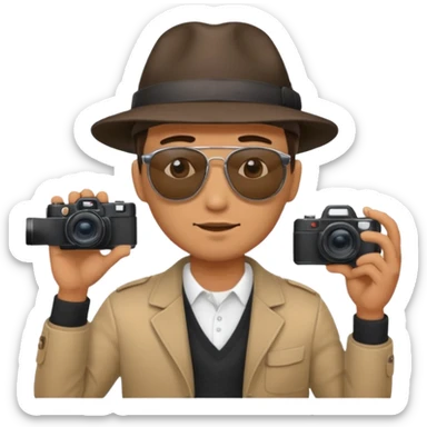 Hombre de espaldas tomando una foto sticker