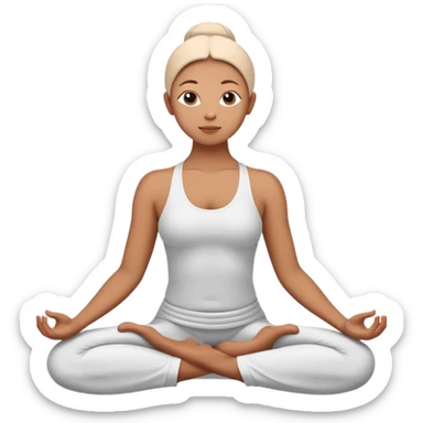 person in yoga lotus position meditation pose sticker