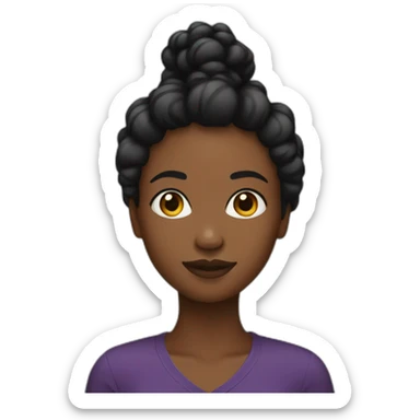 Femme noire avec des tresses  sticker
