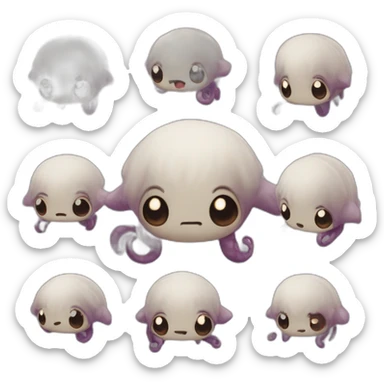kraken cute face mashup kyubi sticker