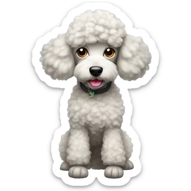A poodle with socks sticker