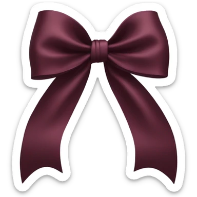 burgandy bow sticker