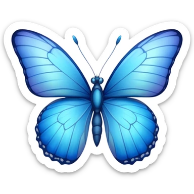 Mavi kelebek sticker