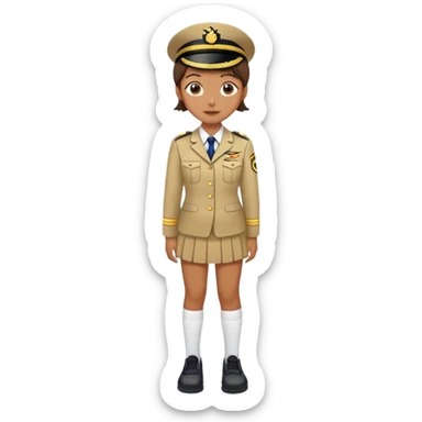 A girl with uniform and shoe and socks  sticker