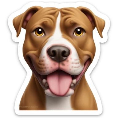 Xl bully pitbull 🤪 Zany face sticker