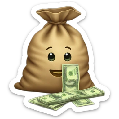 money sack and money sticker