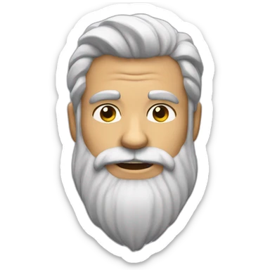 chauve avec barbe sticker