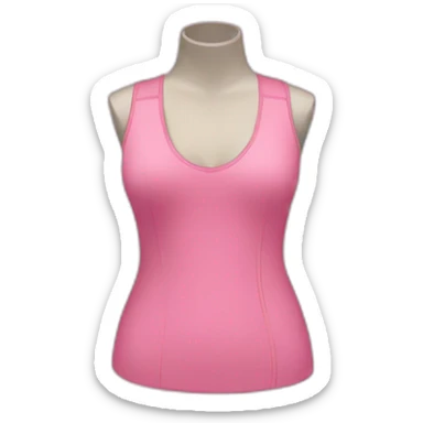 A dress form, wear a pink sport tank top sticker
