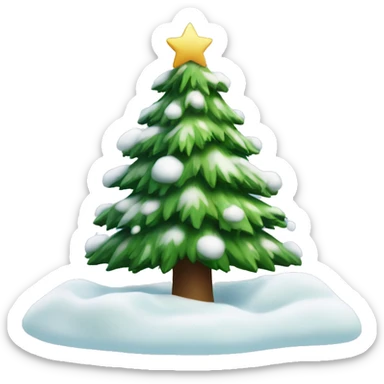 christmas tree with snow sticker