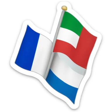 France and Italy Flag Together sticker