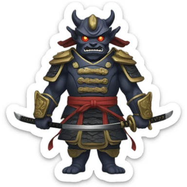 suit oni samurai sticker
