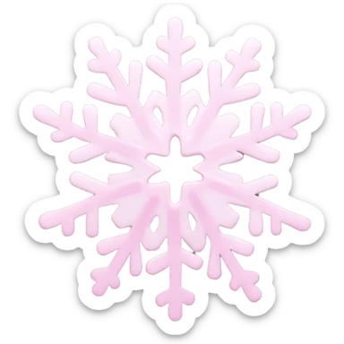 pastel pink snowflake  sticker