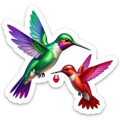 MORE HUMMINGBIRDS sticker