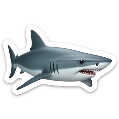 shark with tophead sticker